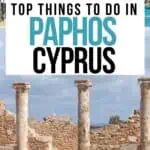 Collage of Paphos sights for Pinterest.