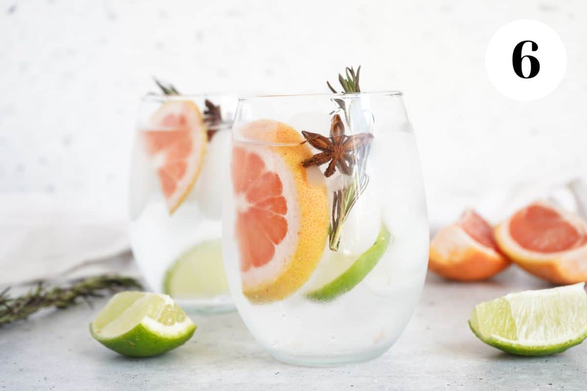 Adding the anise to a grapefruit gin and tonic.