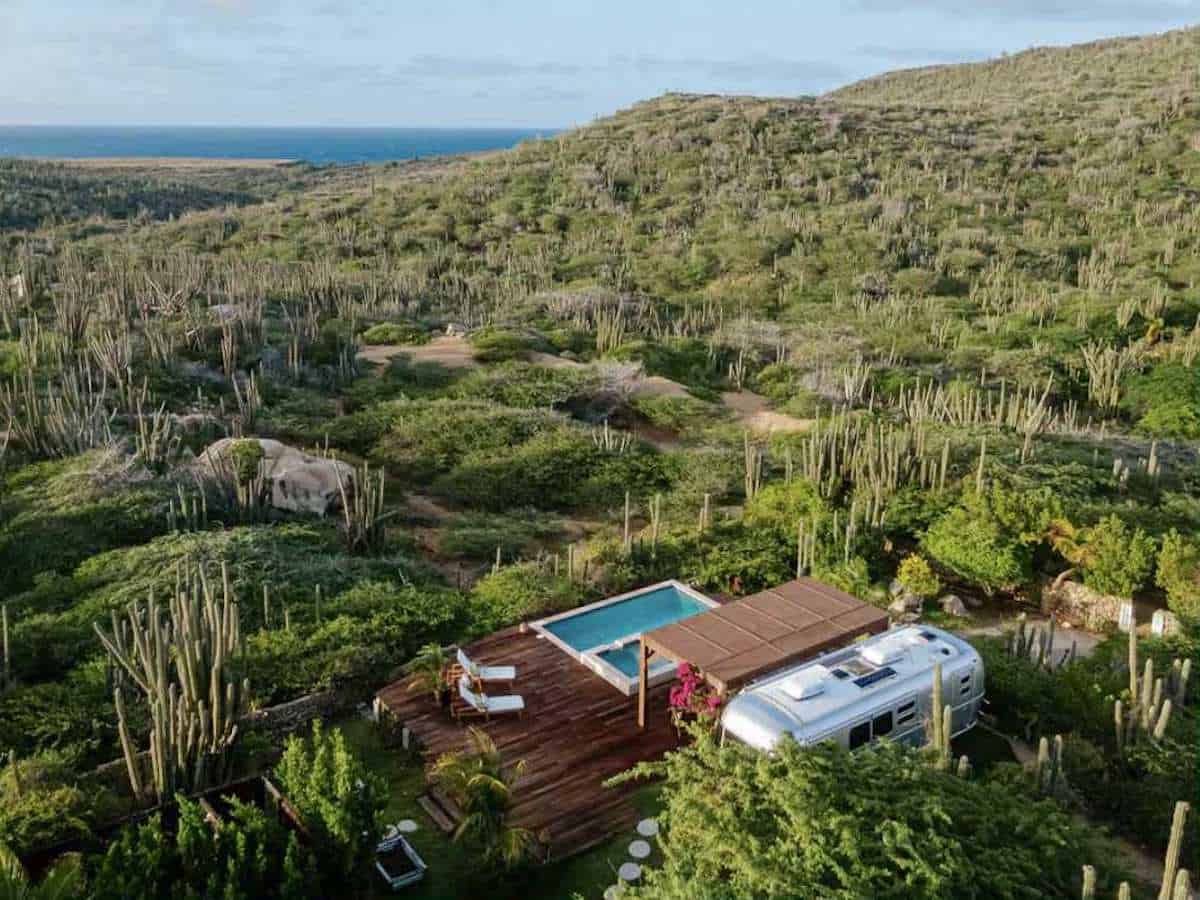 A luxury Airstream RV in Aruba.
