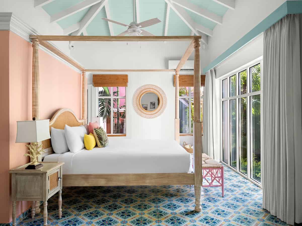 Charming Caribbean decor at Boardwalk Hotel in Aruba.