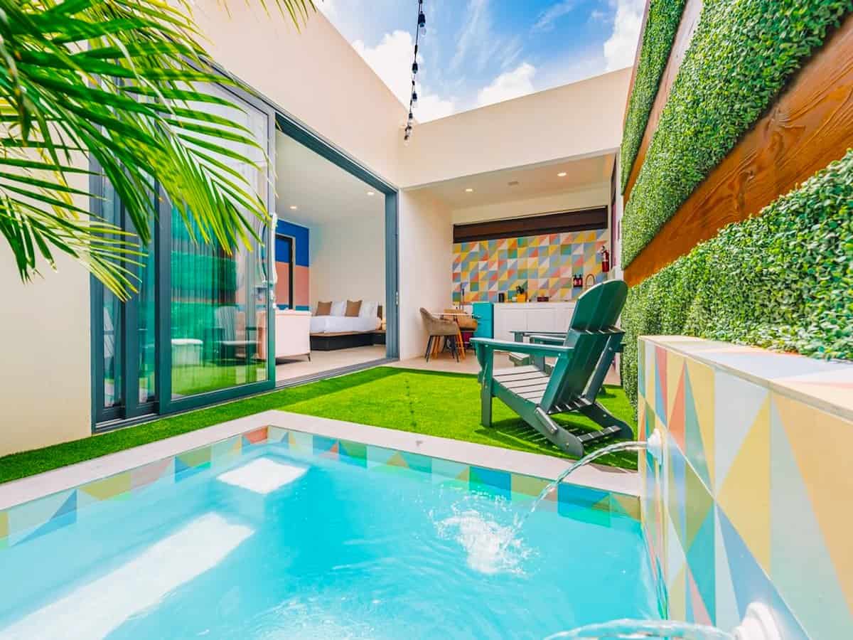Plunge pool at Privada Stays.
