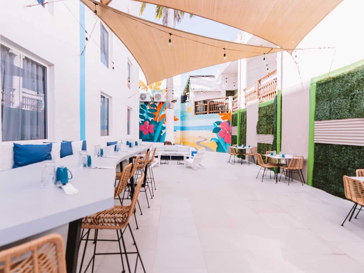 Courtyard at Tryp Aruba.