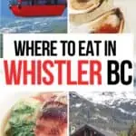 Collage of Whistler food and scenery for Pinterest.