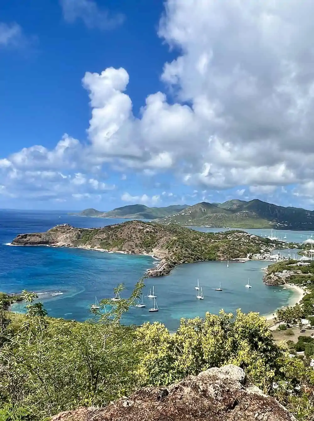 View of English Harbour in Antigua.