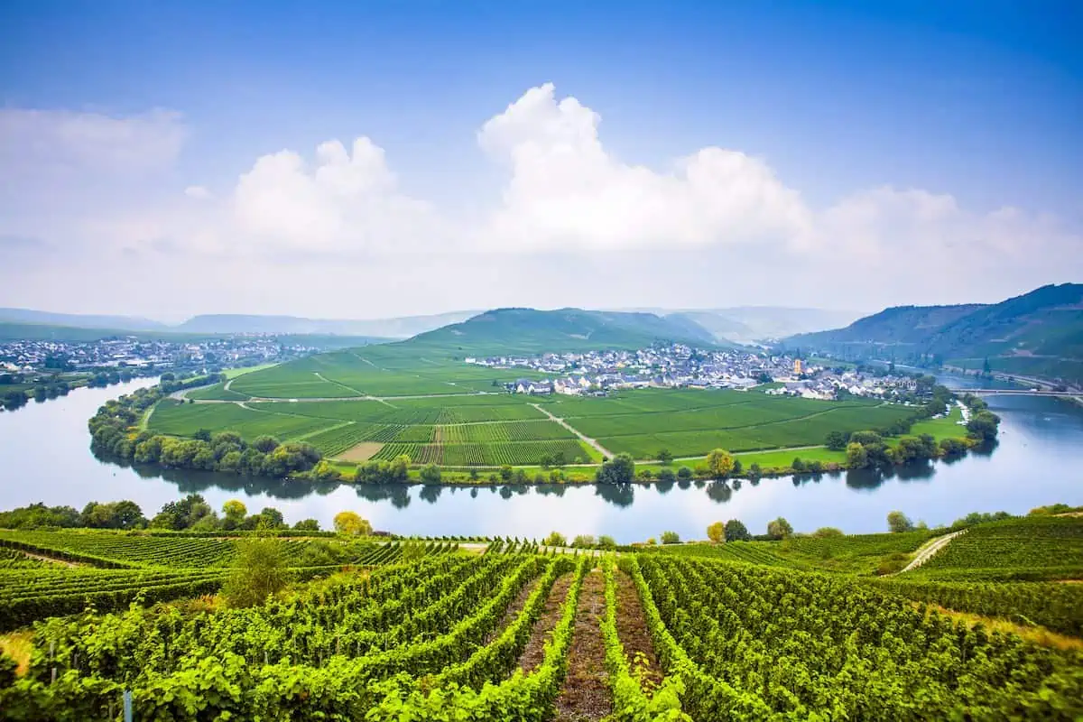 Germany's Scenic view of the route of Rhine and Moselle Rivers in Germany,