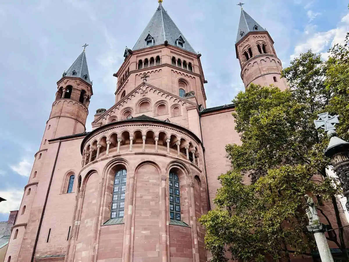 The Romaneque Dom in Mainz Germany.