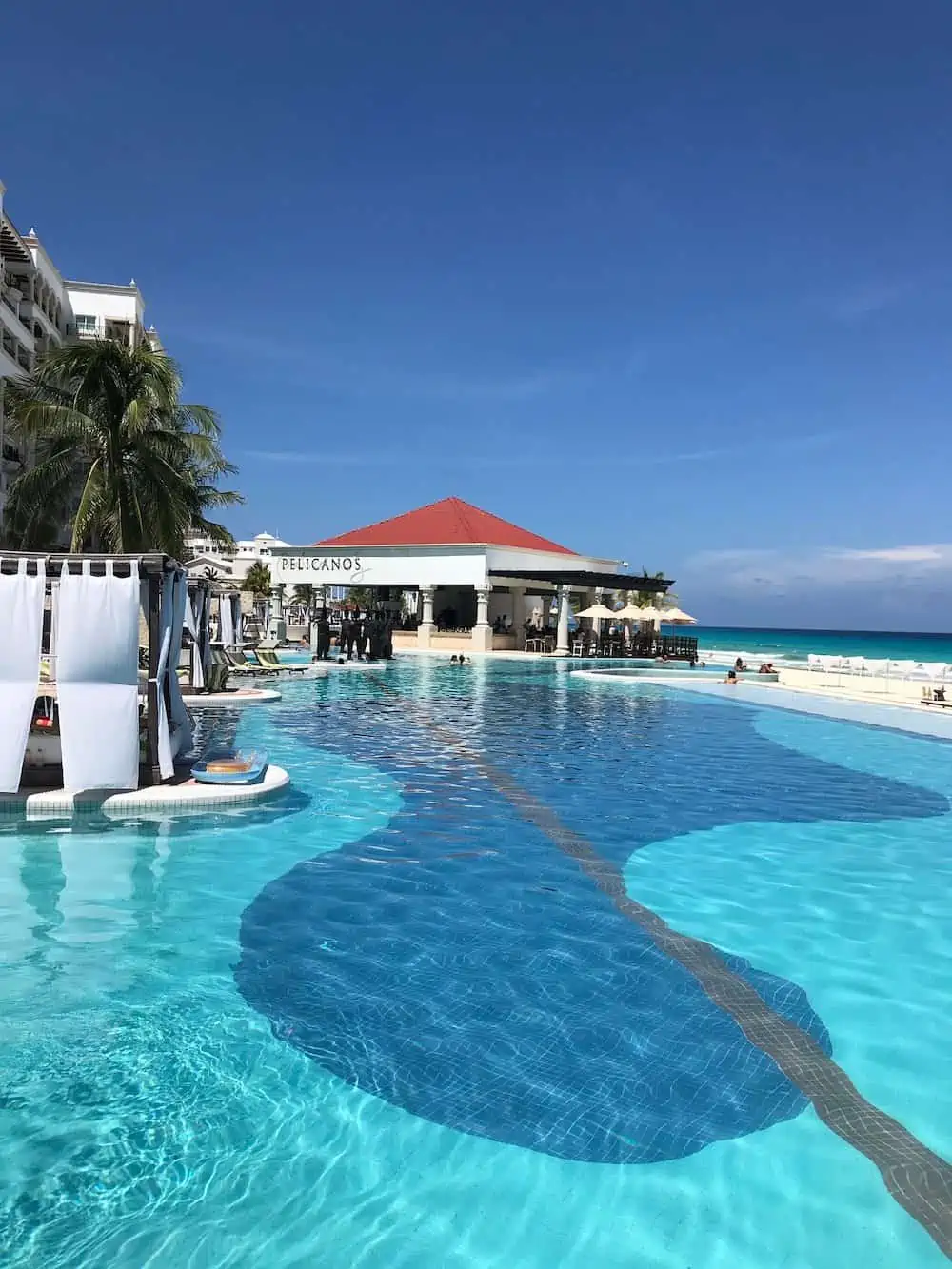 Swimming pool you can use on a day pass at Hyatt Zilara Cancun.  