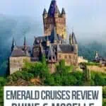 Castle in Germany with text overlay of Emerald Cruises for Pinterest.