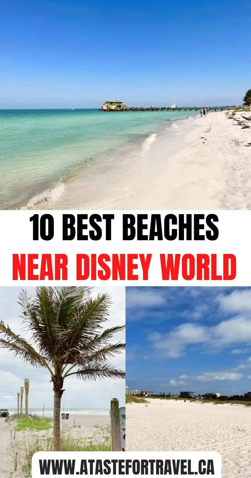 10 best beaches near disney world pin