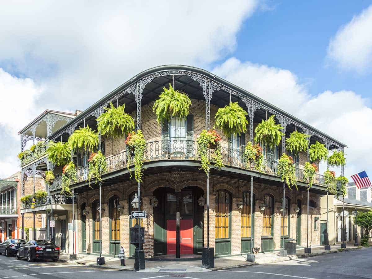 Historic building in the French Quarter of New Orleans.