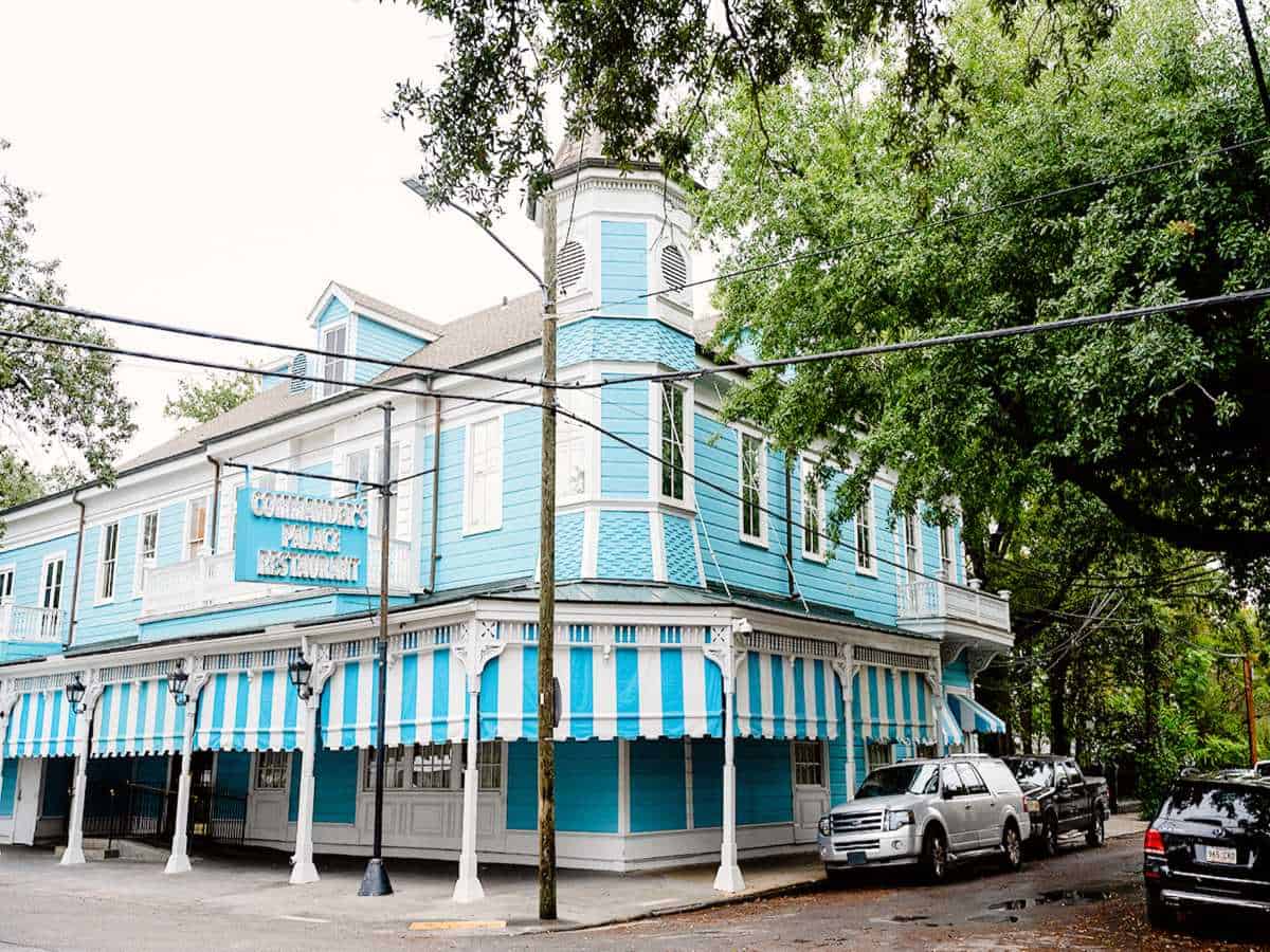 Blue building in the Garden District.