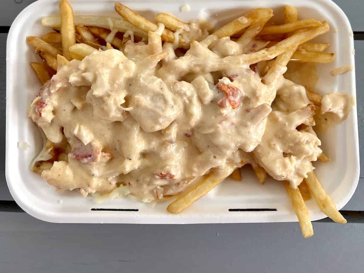 Lobster poutine from BMC Seafoods Market and Takeout.
