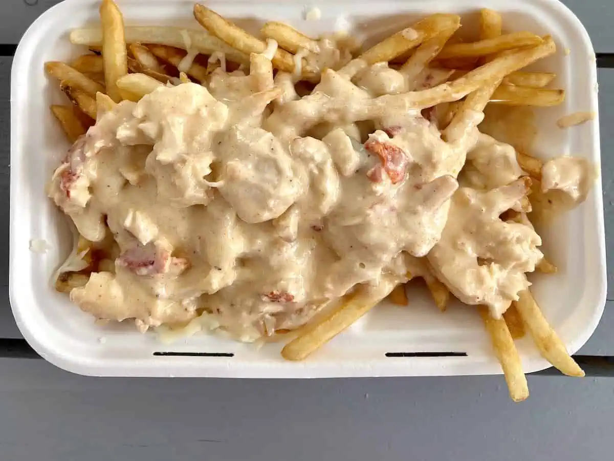 Lobster poutine from BMC Seafoods Market and Takeout. 