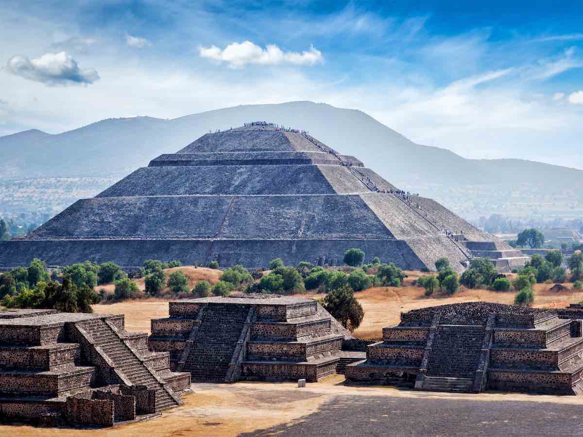 Panoramic view of Teotihuacán a top attraction near Mexico City.  