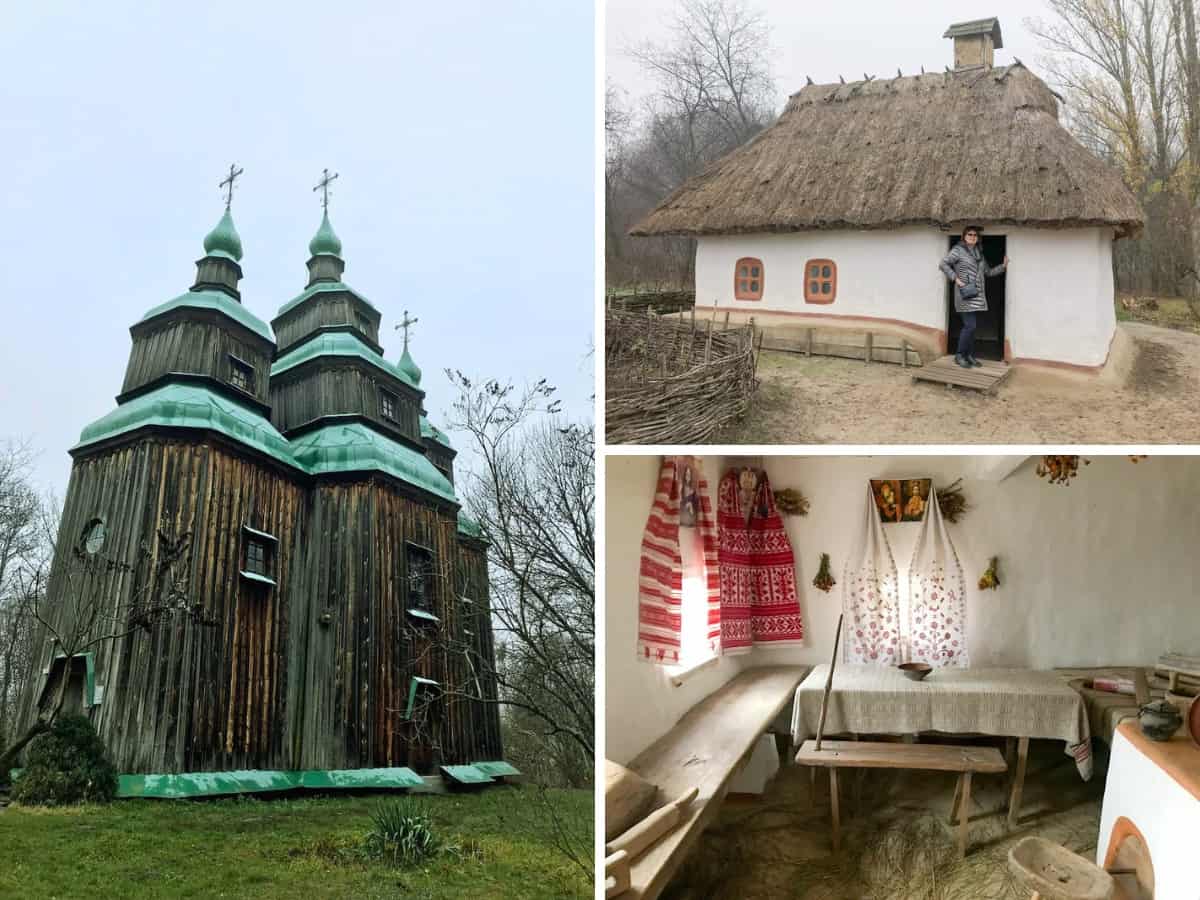 Collage of Pirogovo open-air museum