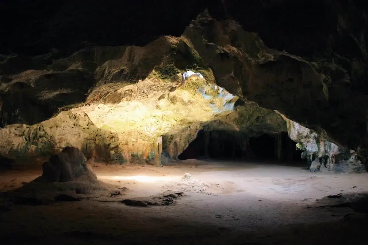 Interior of one of Aruba's caves, an incredible immersion into ancient life on the island. Credit: Aruba Tourism Authority.