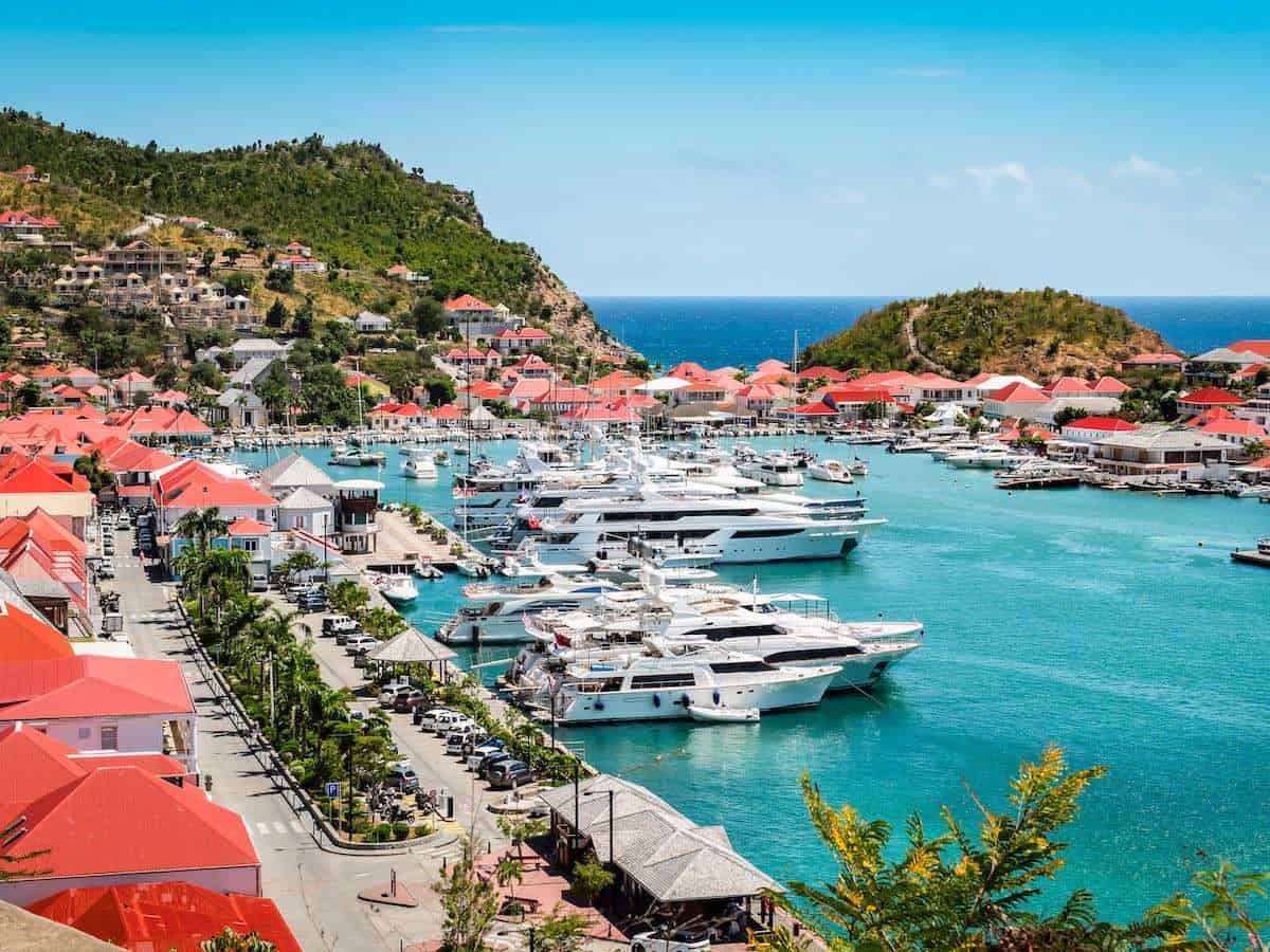 Harbor with boats.