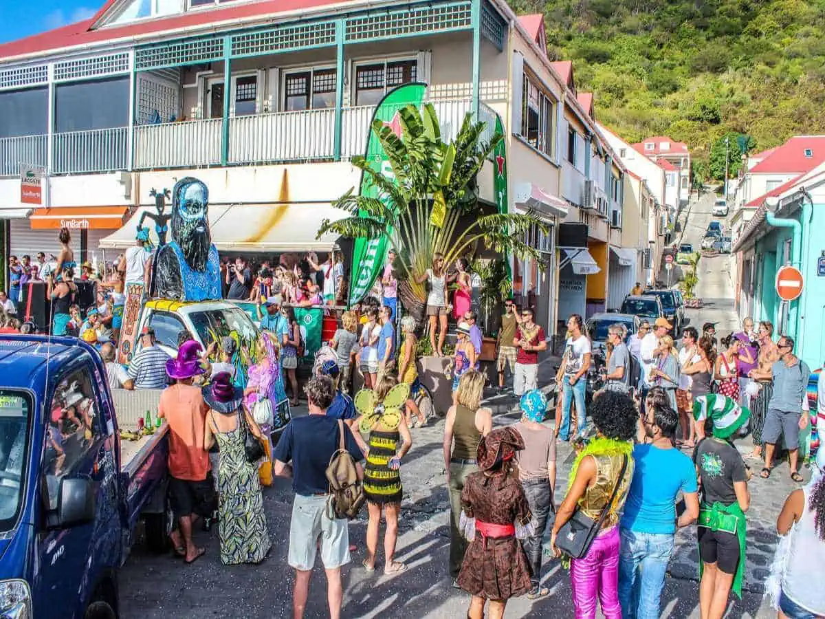 People gathered on street.