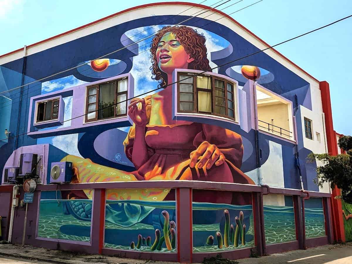 Street art in San Nicolas, Aruba. 
