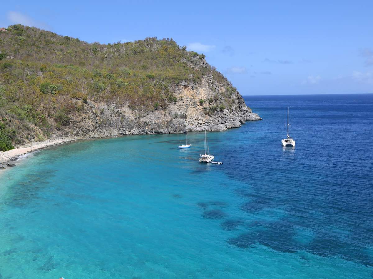 View of a beautiful beach in St, Barts. 