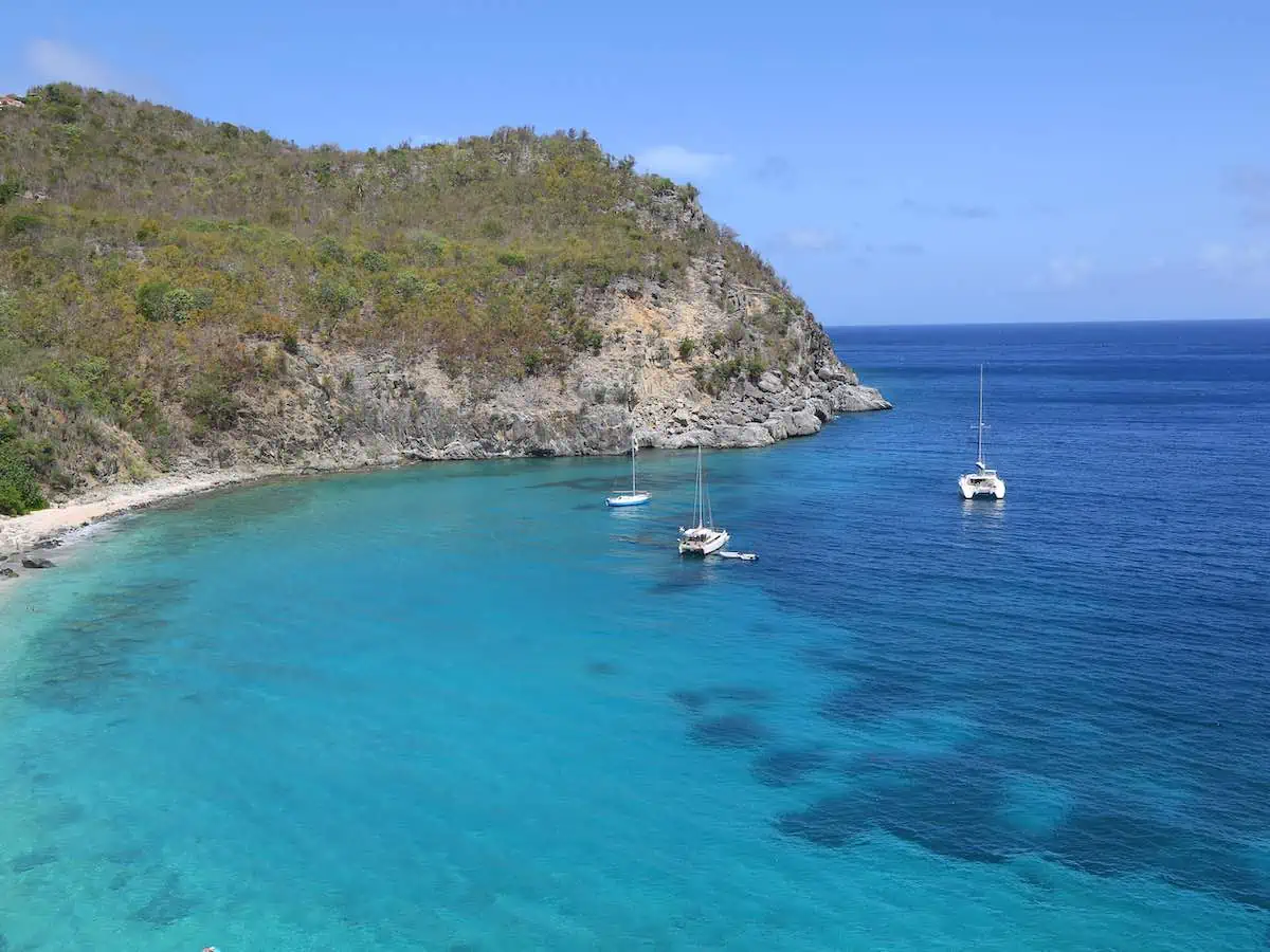 View of a beautiful beach in St, Barts. 