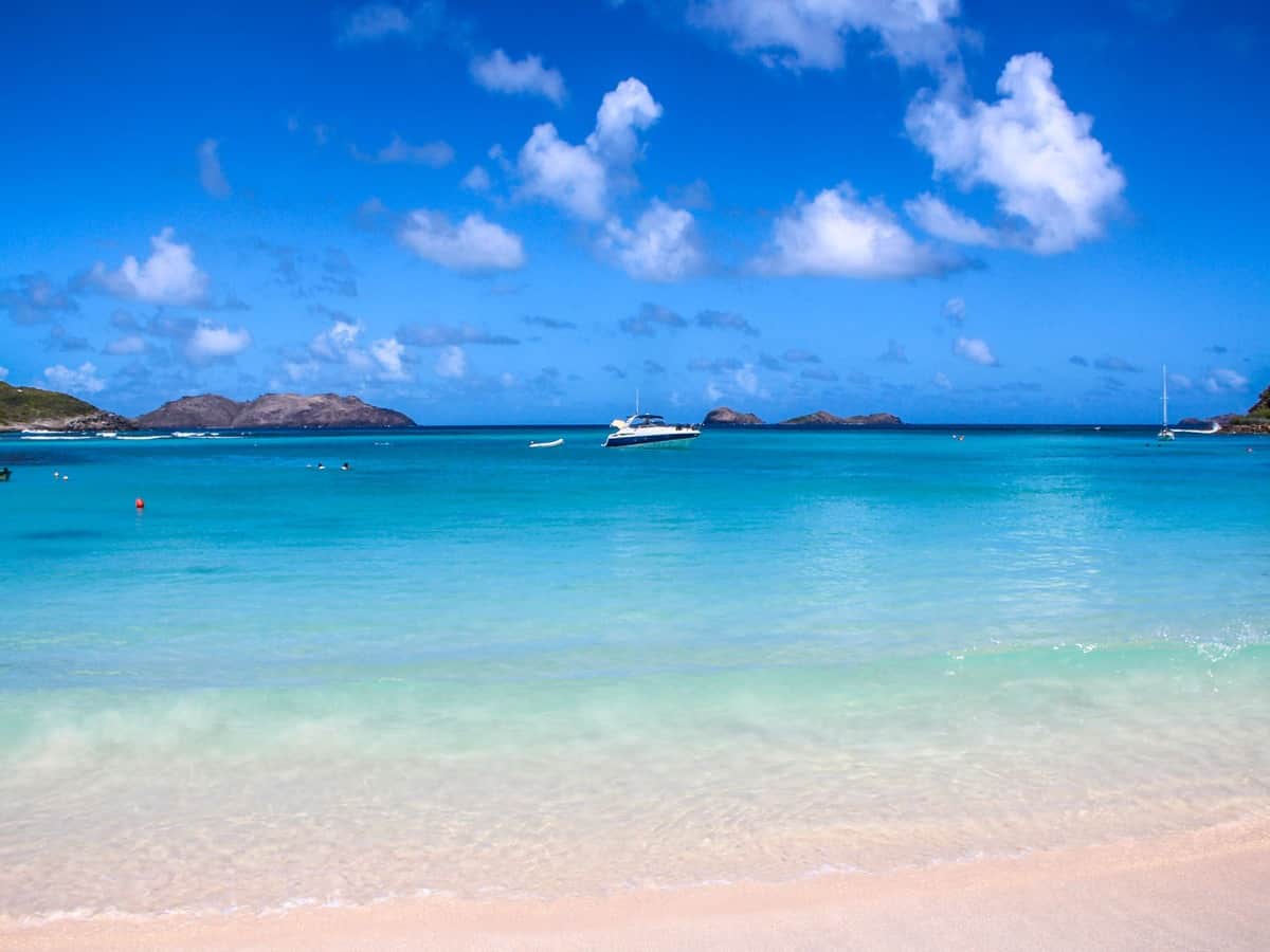 Ocean view with boats.