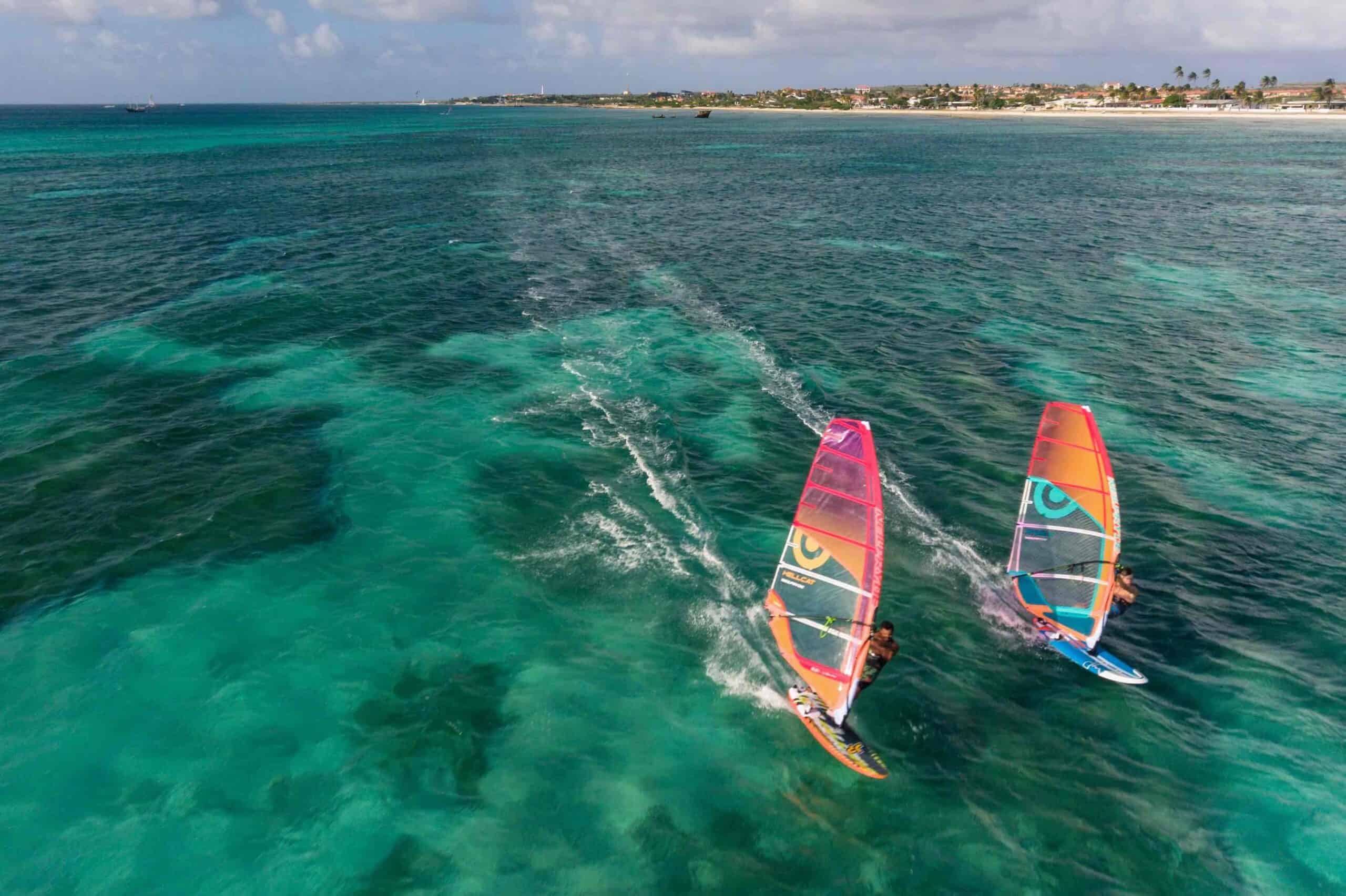 Aruba has some of the best conditions in the world to learn windsurfing. Credit: Aruba Tourism Authority