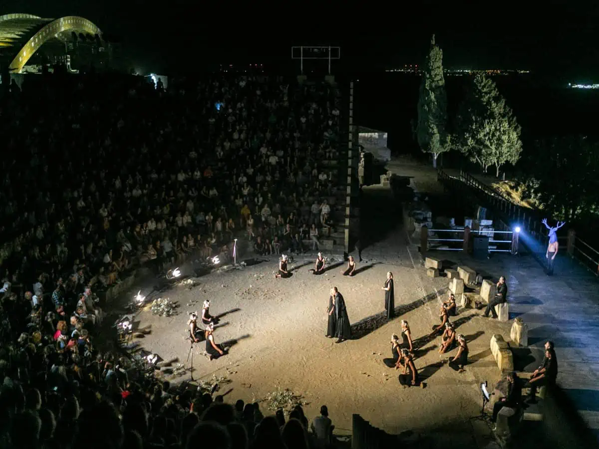 People performing for Greek fest.