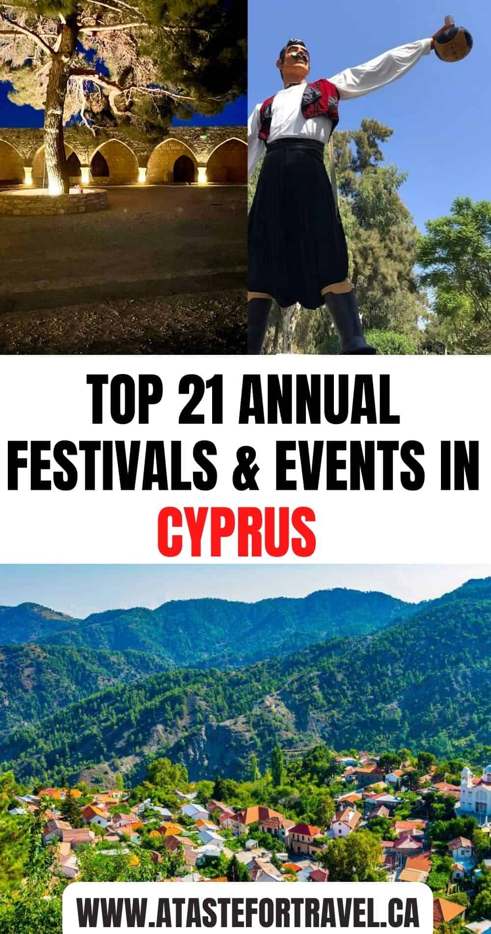 Top 21 annual festivals and events in cyprus collage