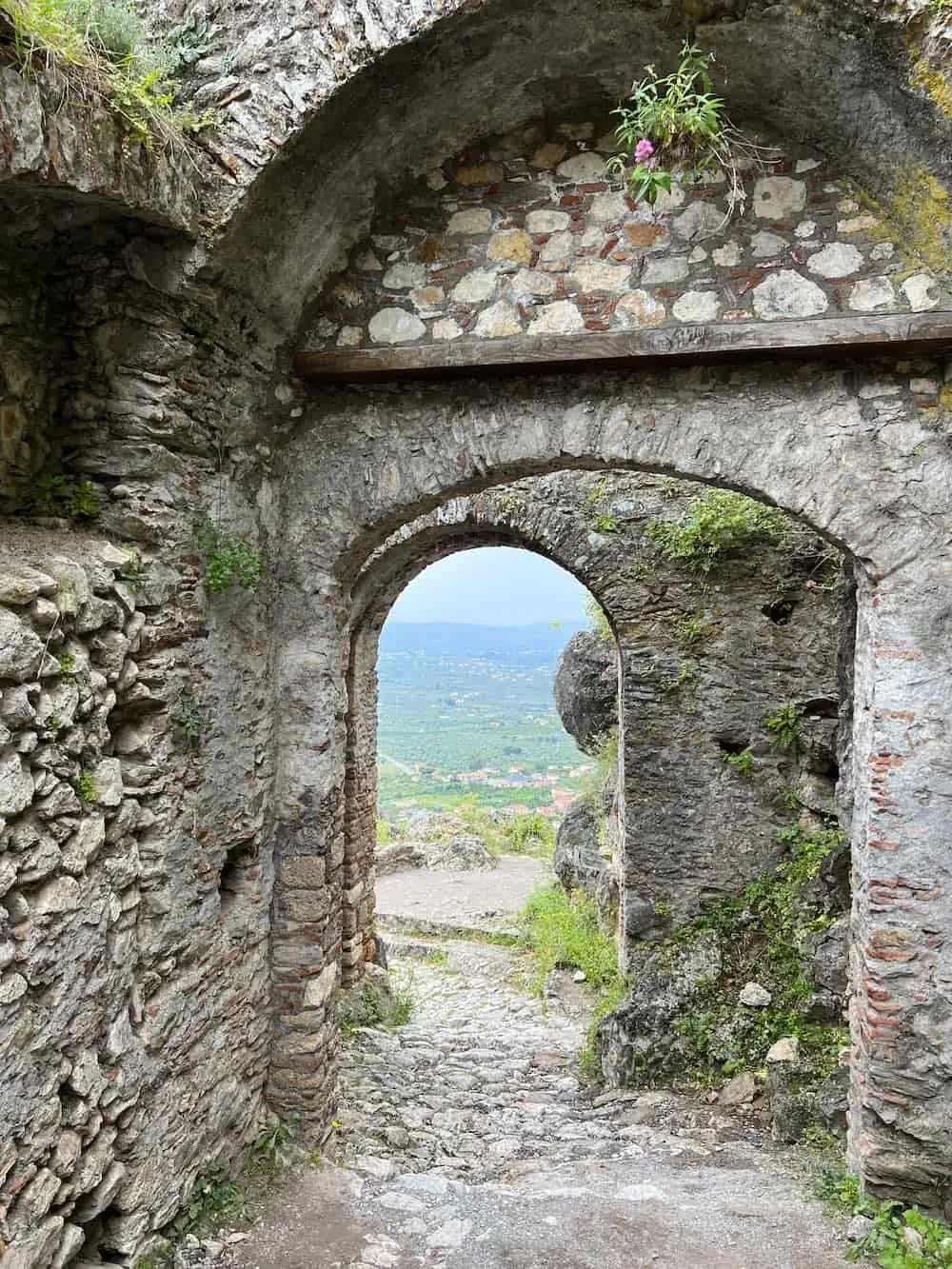 Stone archway at Mystras. 