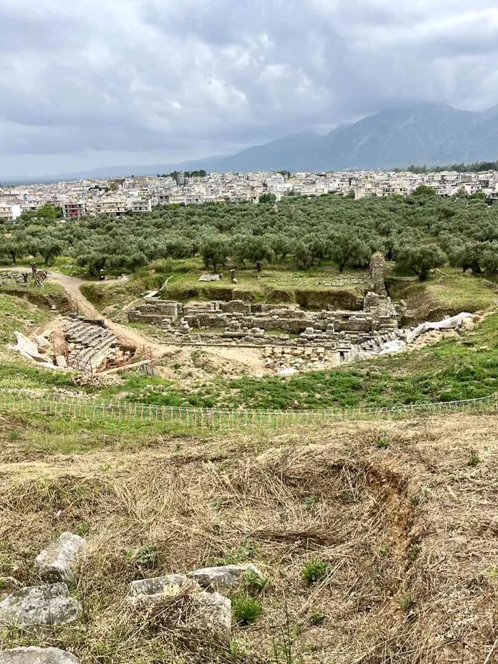 The ancient theatre of Sparta is located on the southern slop of Acropolis Hill. (Credit: Francisco Sanchez) 