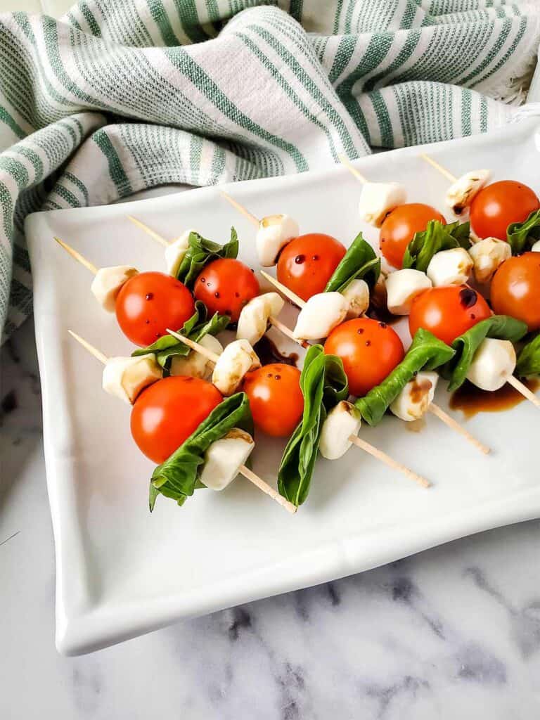 Mini Caprese Salad Skewers - A Taste for Travel