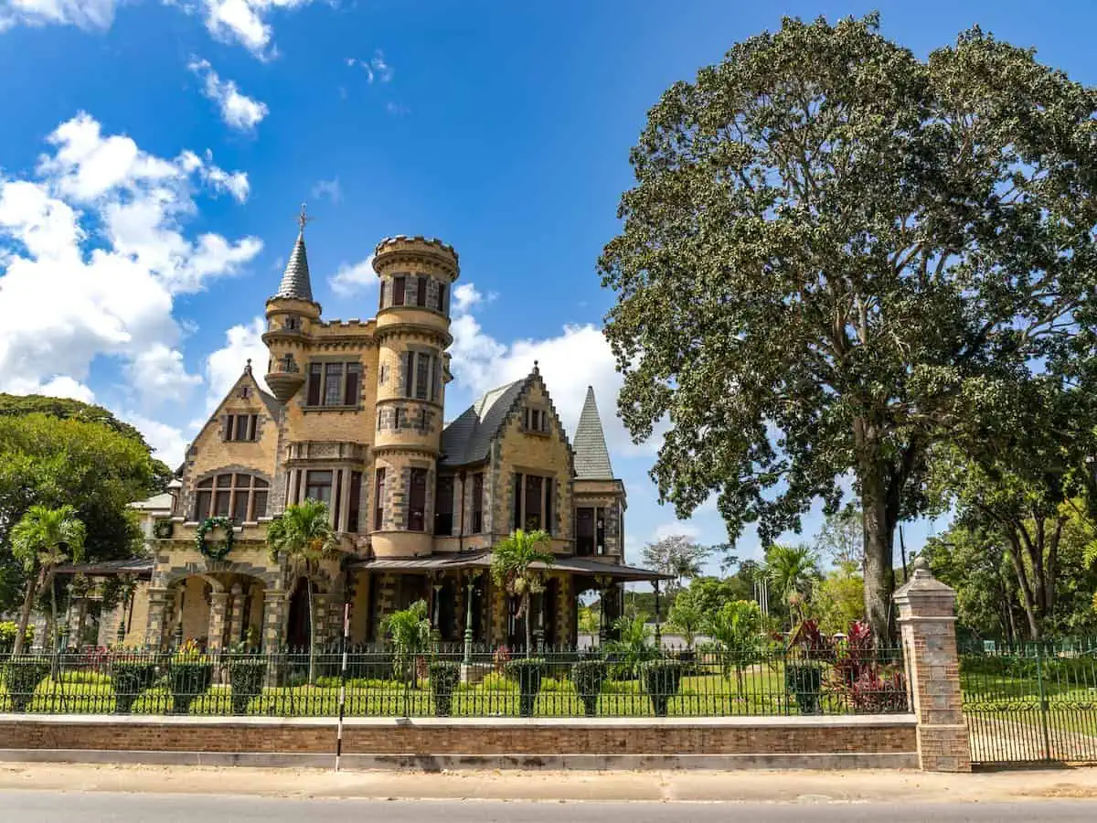 One of the mansions at Queen's Park Savannah in Port of Spain.