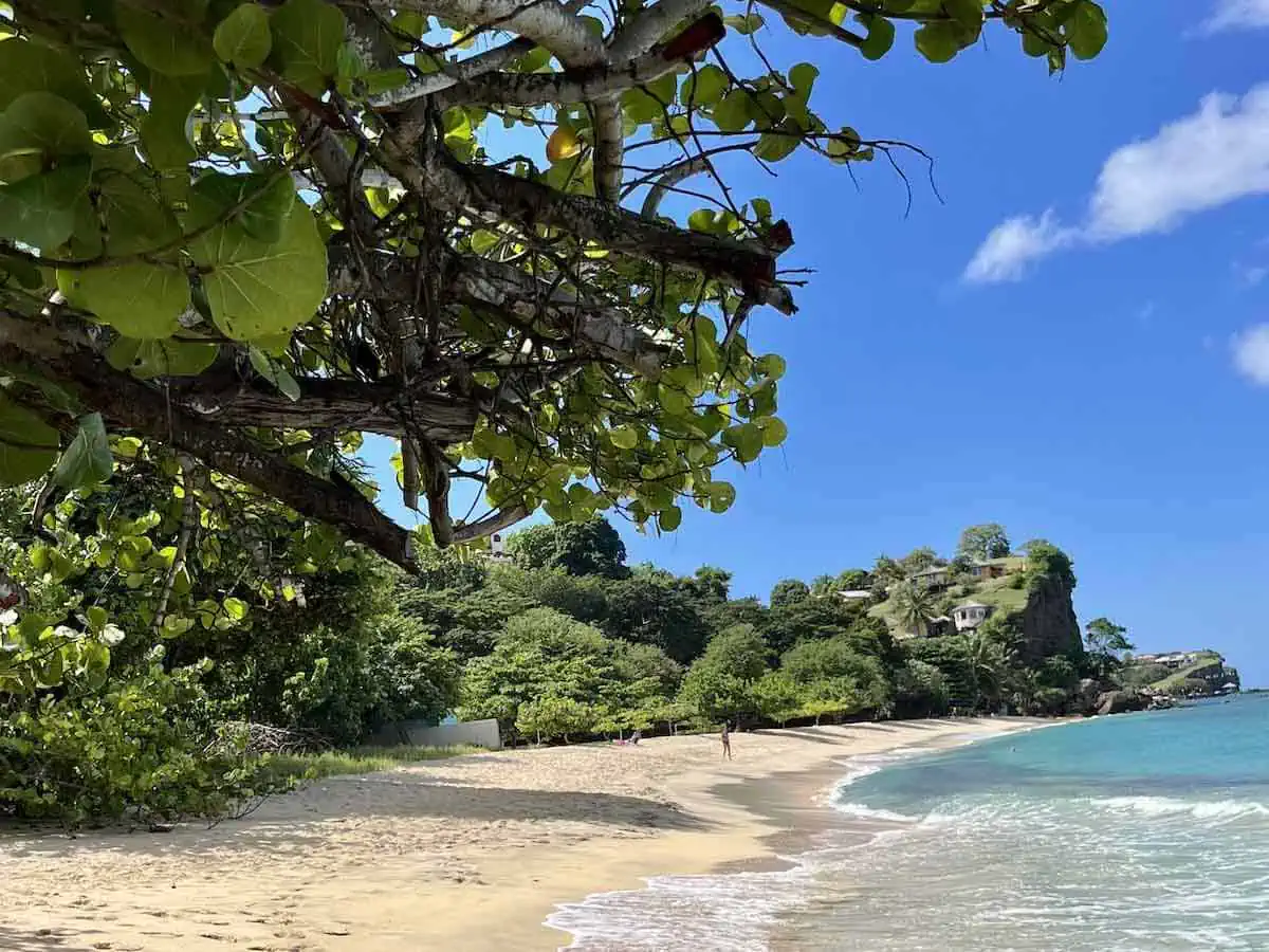 Tranquil and private view of Magazine Beach in Grenada.