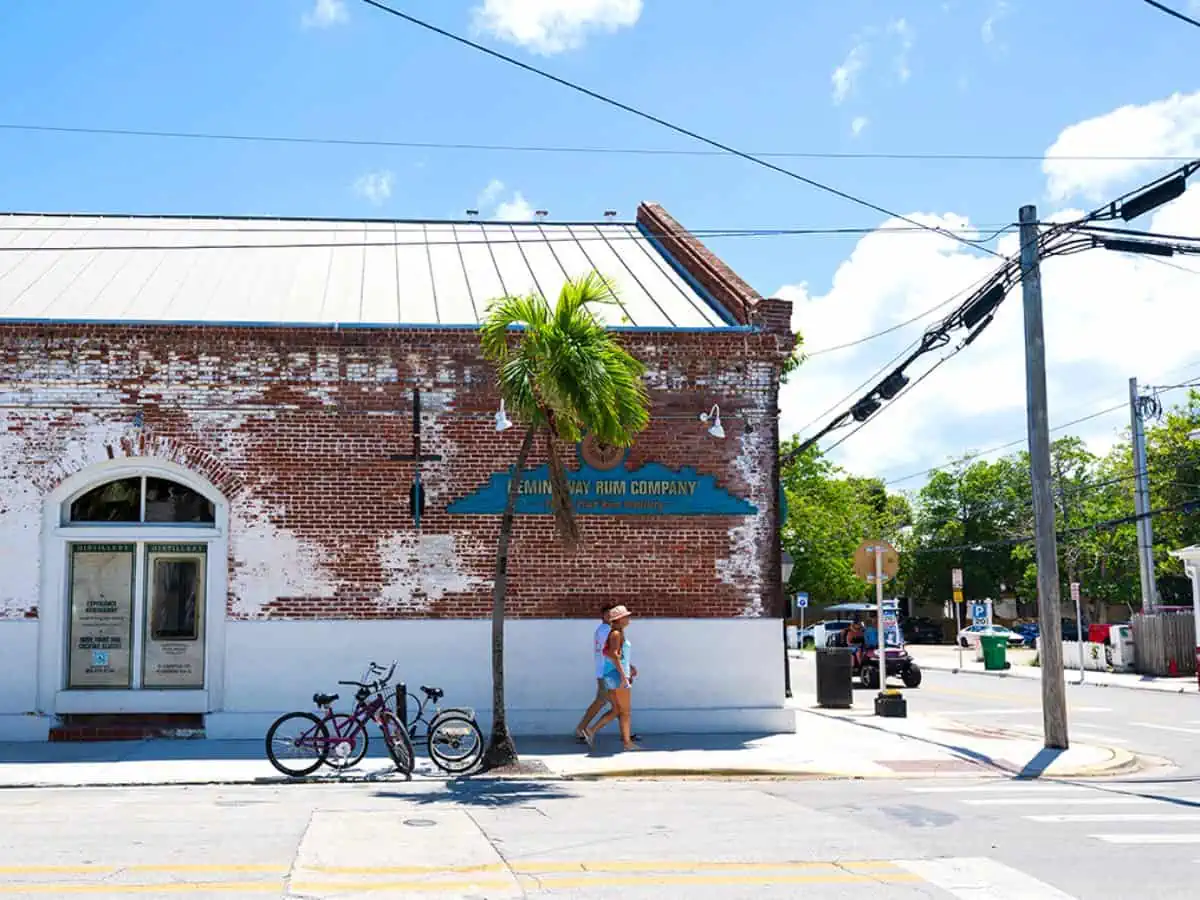 Outside of hemingway Rum Company in Key West. 