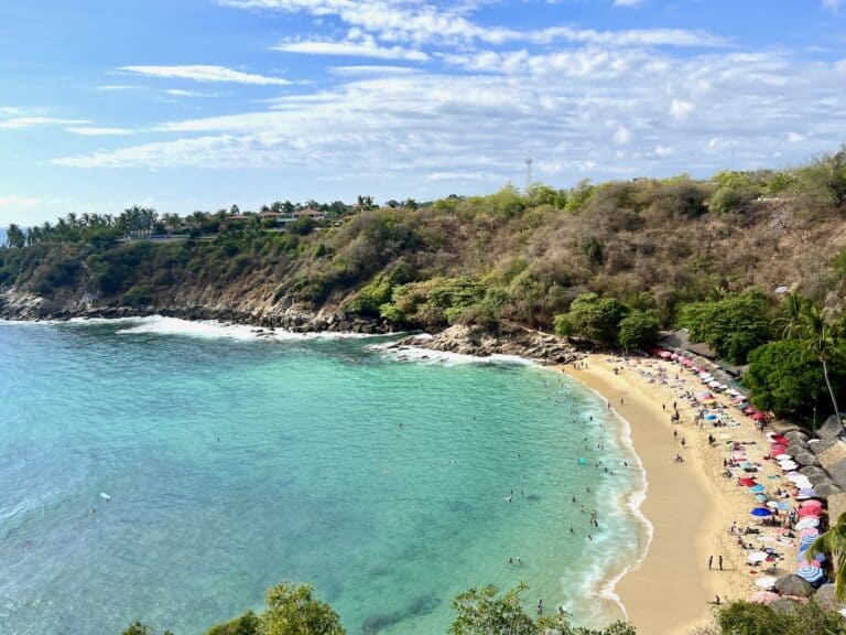 Beach in Puerto Escondido, Oaxaca.