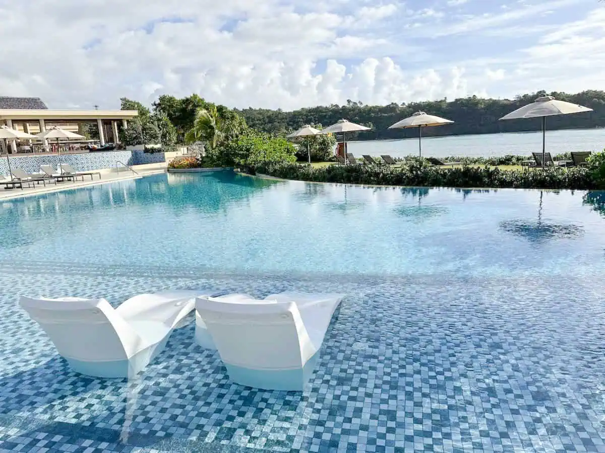 Lounging poolside at Six Senses La Sagasse. (Credit: Jennifer Bain)