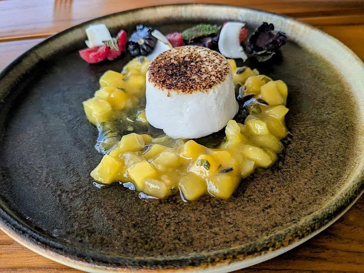 vegan food at Mrea at Joia Aruba. 
