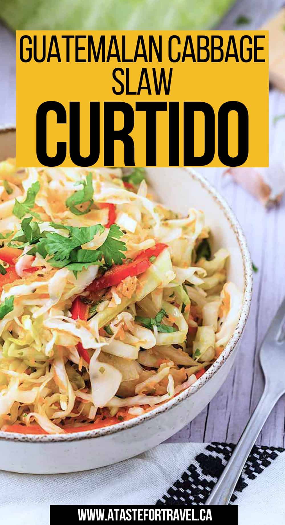Pinterest image for Guatemalan curtido.